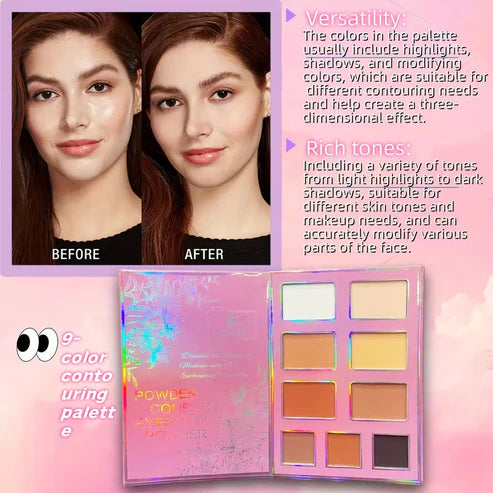 ONEYIOO 5-in-1 Complete Makeup Palette – Blush, Contour, Highlighter, Eyeshadow & Glow Kit