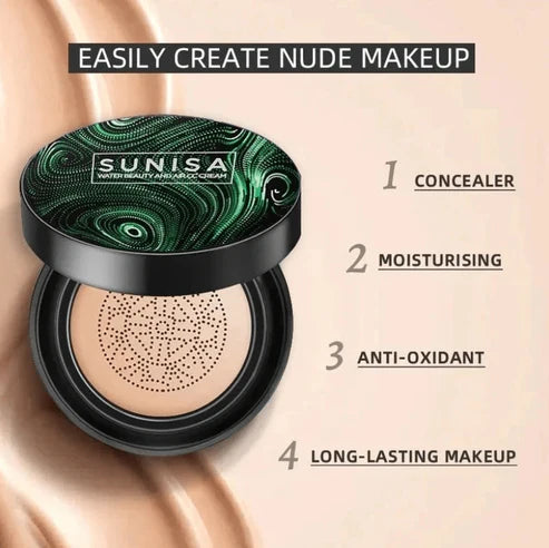 Sunisa Foundation – Air Cushion CC Cream | Waterproof, Full Coverage & Longwear Base