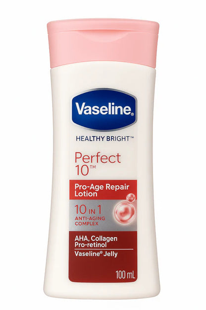 Vaseline – Healthy Bright Perfect 10 Pro-Age Repair Lotion | Anti-Aging, Firming & Skin Brightening